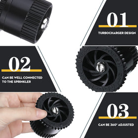 Patelai 10-van mint-green nozzle offers adjustable spray patterns for lawns