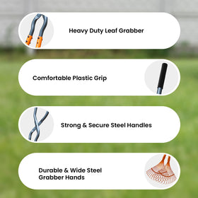 Pathneer leaf grabbers rust-proof finish keeps tools durable outdoors.