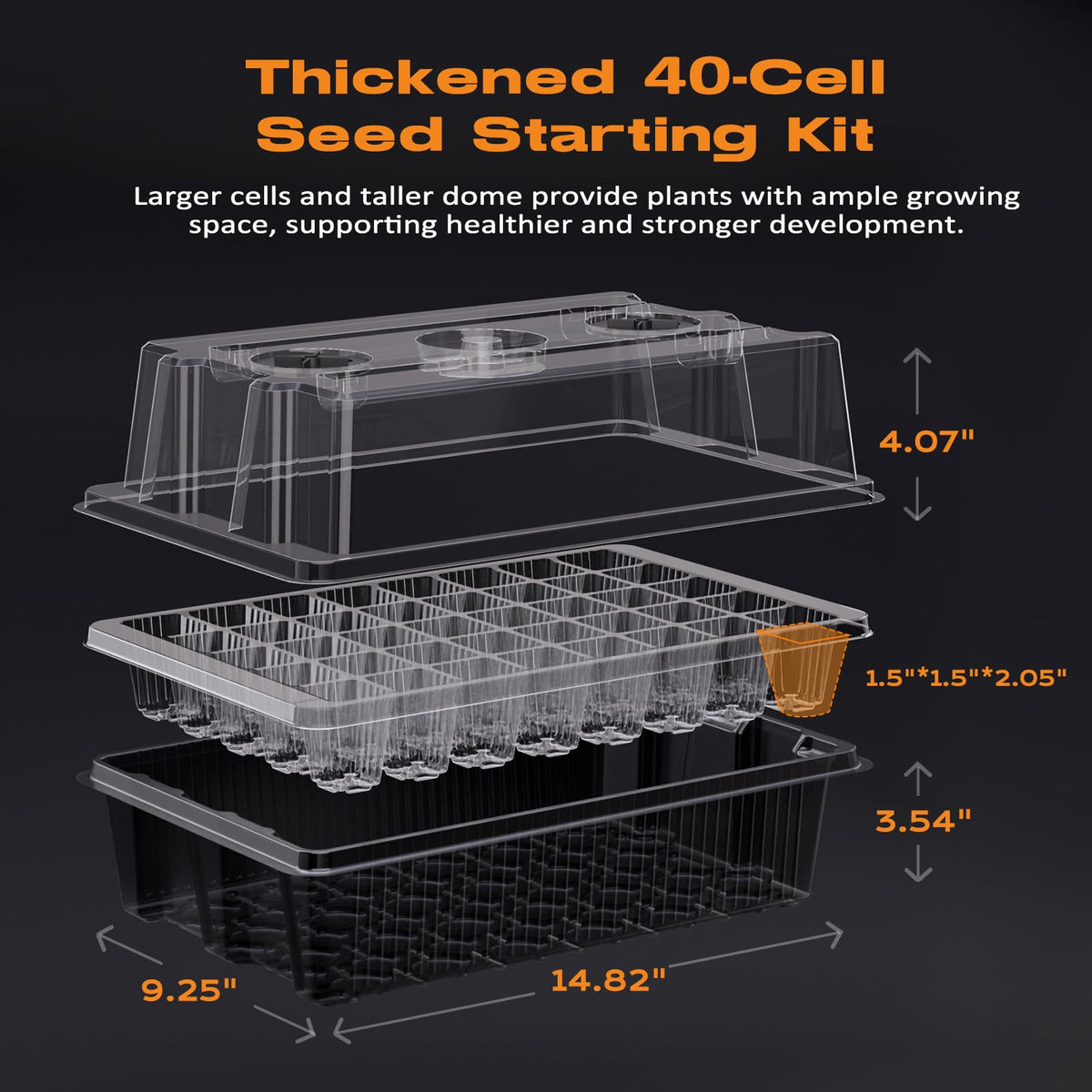 Patigrow humidity dome with adjustable vents enables precise humidity control
