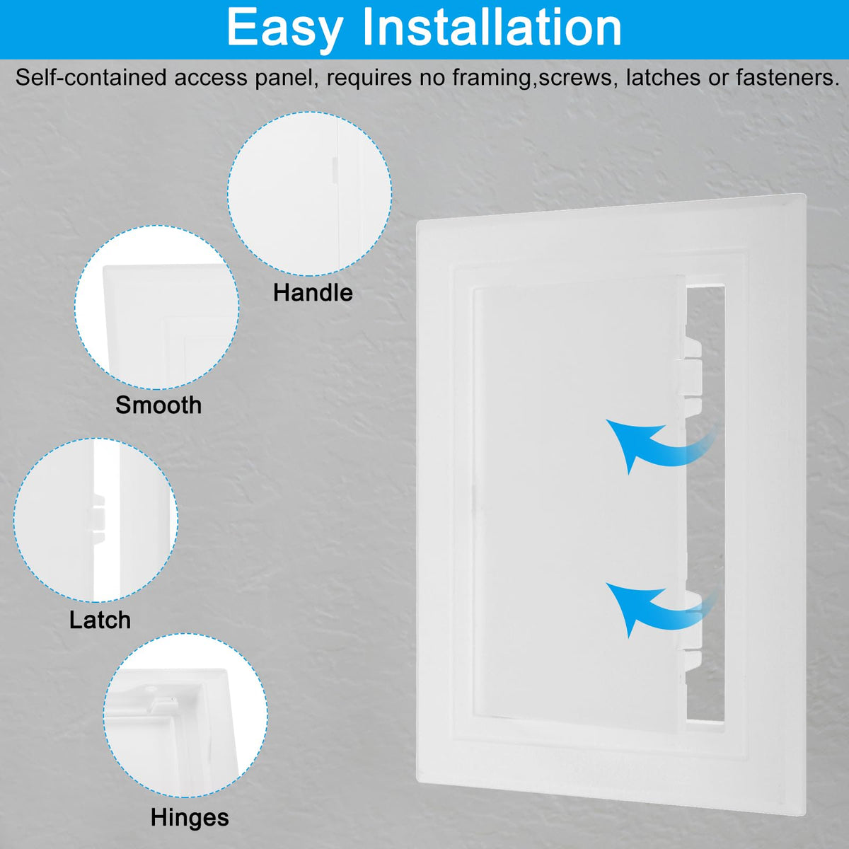 PATIKIL ABS access panel in basement or bathroom setting with water repellent design
