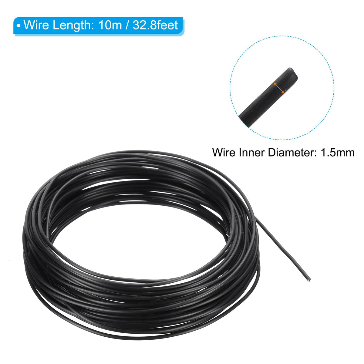 PATIKIL aluminum bonsai wire 1.5mm black for flexible branch work.
