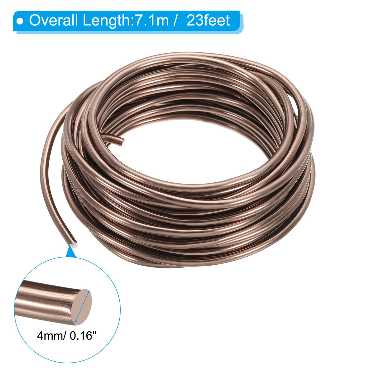 PATIKIL aluminum tree wire, 4mm, flexible for branch shaping.