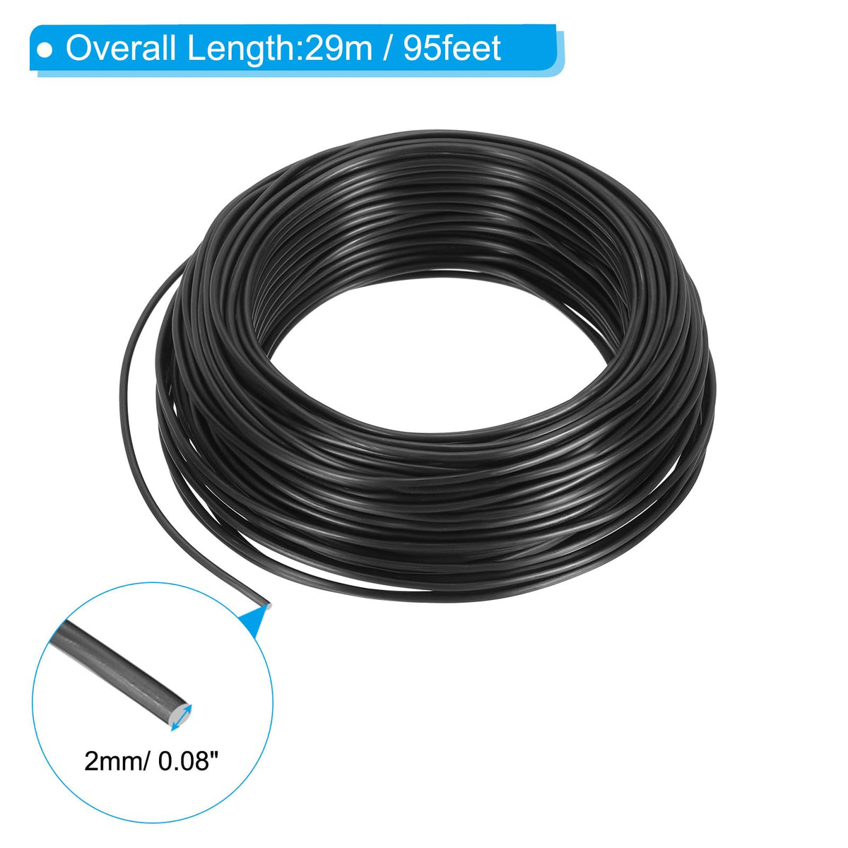 PATIKIL aluminum tree wire with 2mm diameter offers flexible bending for training.