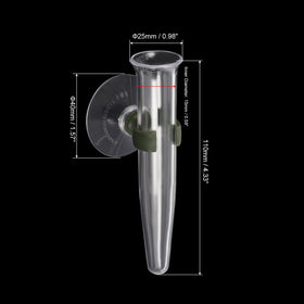 PATIKIL clear plastic wall-mounted tubes shown holding fresh flowers.