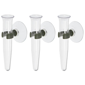 PATIKIL floral water tubes with suction cups on a wall-mount for secure display.