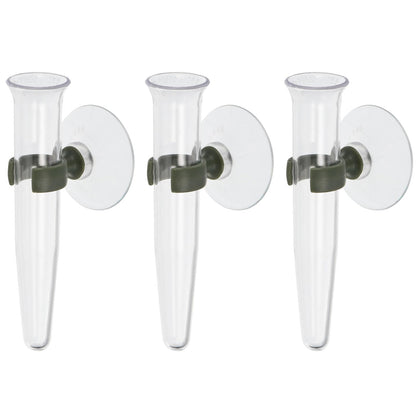 PATIKIL floral water tubes with suction cups on a wall-mount for secure display.