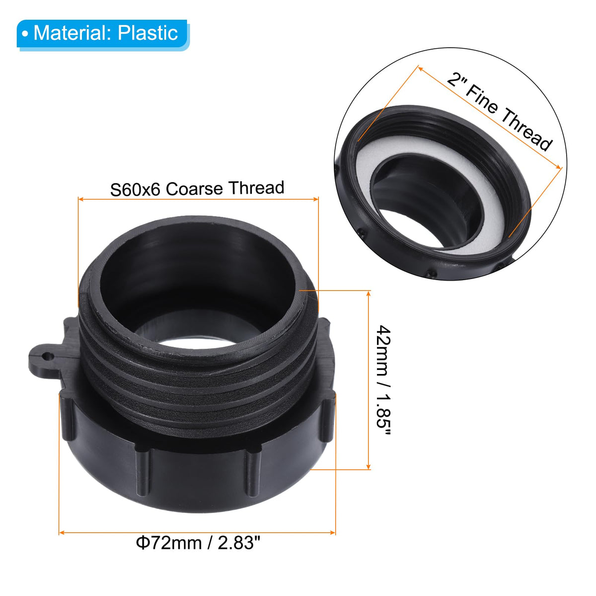 PATIKIL IBC tote adapter seal gasket highlighting leak prevention feature.