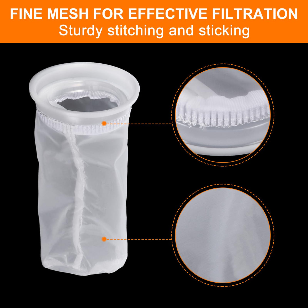 PATIKIL mesh-filter-220mm-long traps leaves and particles before entering.