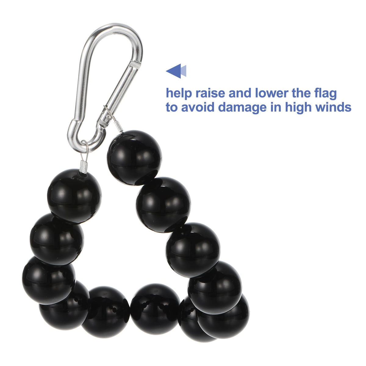 PATIKIL stainless steel quick-connect hook on flagpole enables easy setup