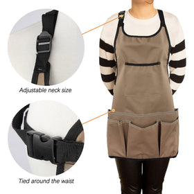 Patilwon waterproof 600D Oxford fabric keeps you dry during messy tasks.