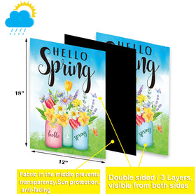 Pating double-sided flags ensures readable text from both sides during outdoor viewing.
