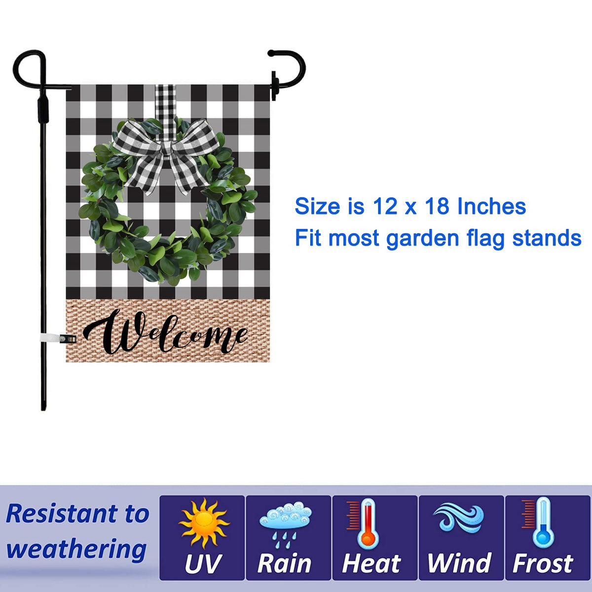 Pating flags use washable spun polyester that withstands sun and rain.