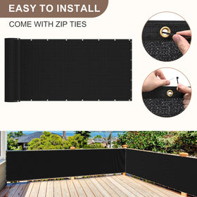 Patiobay includes 80 straps for quick, tool-free installation.