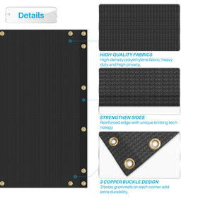 Patio brass grommets and reinforced seams boost durability on decks.