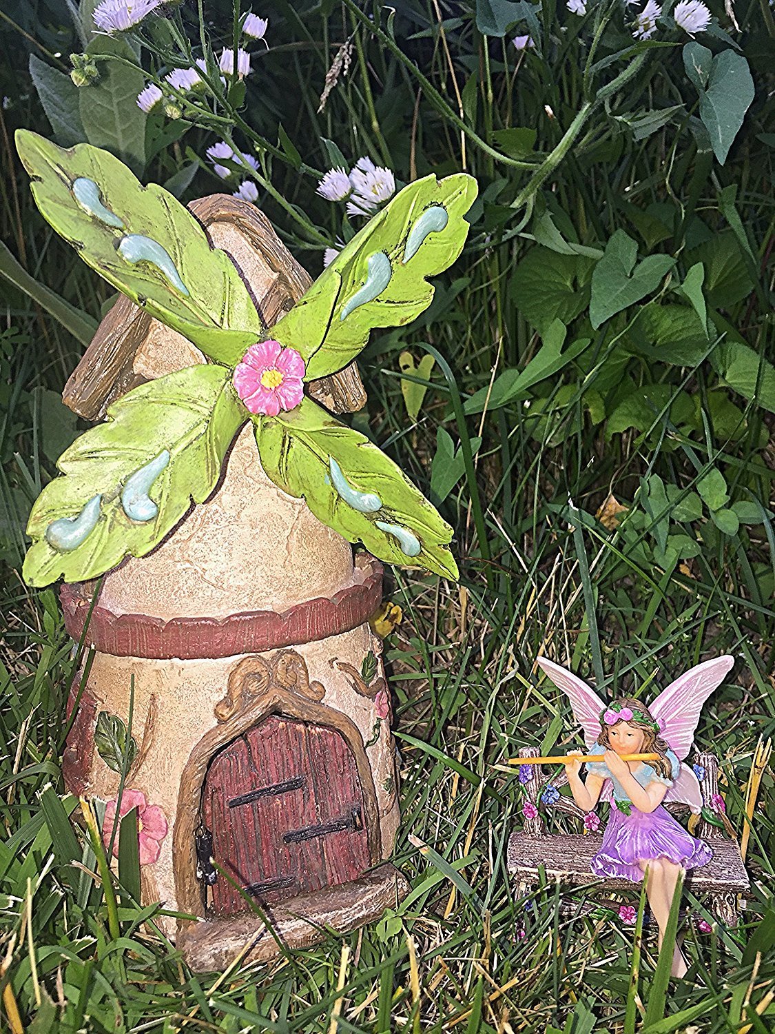 Patio Eden enchanted bench completes the miniature garden vignette