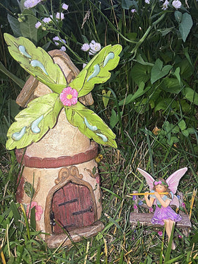 Patio Eden enchanted bench completes the miniature garden vignette