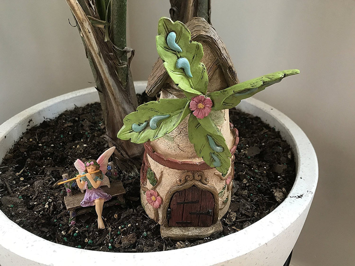 Patio Eden fairy on bench enhances indoor and outdoor fairy scenes