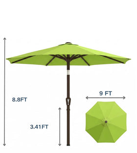 Patio Kingdom push-button tilt allows adjustable shade angles.