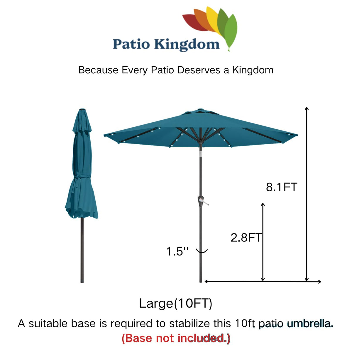 Patio Kingdom easy-assembly design helps quick setup outdoors.