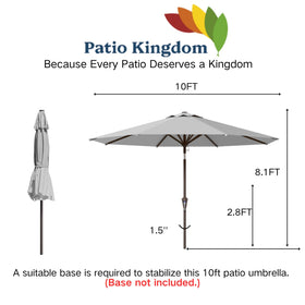 Patio Kingdom light gray finish adds modern outdoor style