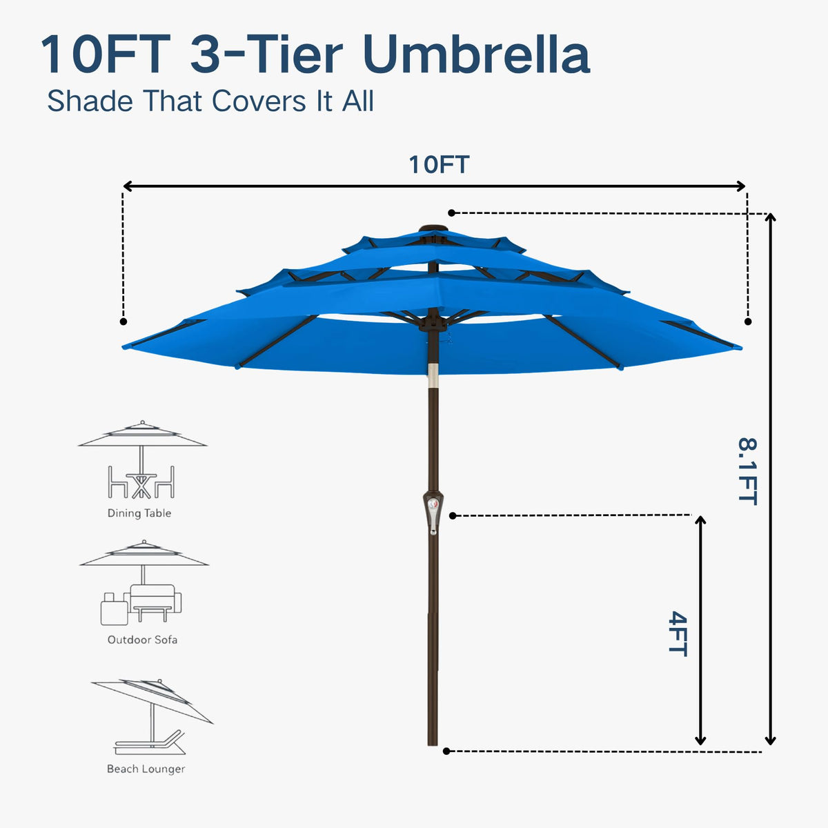 Patio Kingdom ideal for gardens, pools, decks and lawns.