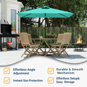 Patio Kingdom 1.5-inch pole provides sturdy support for outdoor use.