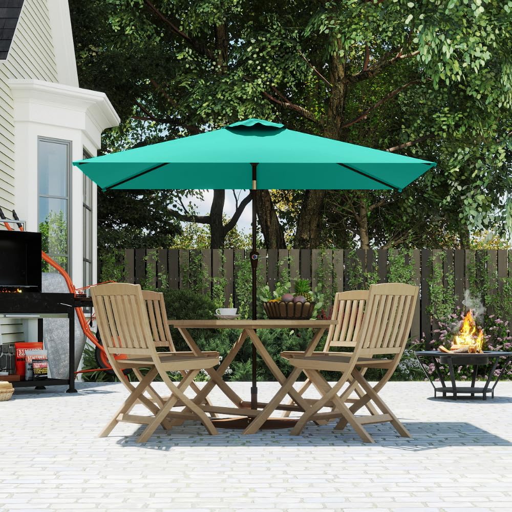 Patio Kingdom umbrella tilt-crank system for adjustable shade and comfort.