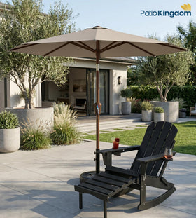 Patio Kingdom UV-protective fabric blocks sun and preserves color intensity.