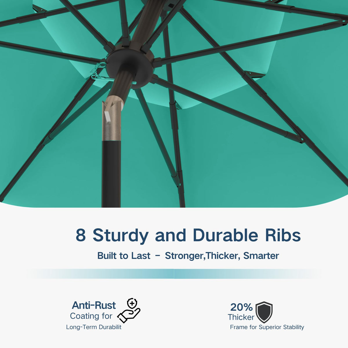 Patio Kingdom UV-resistant fabric stays vibrant while shielding you.