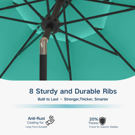 Patio Kingdom UV-resistant fabric stays vibrant while shielding you.