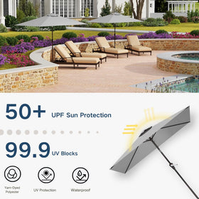 Patio Kingdom water-repellent fabric sheds moisture during light rain