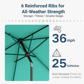 Patio Kingdom wind vent top for better airflow and stability.