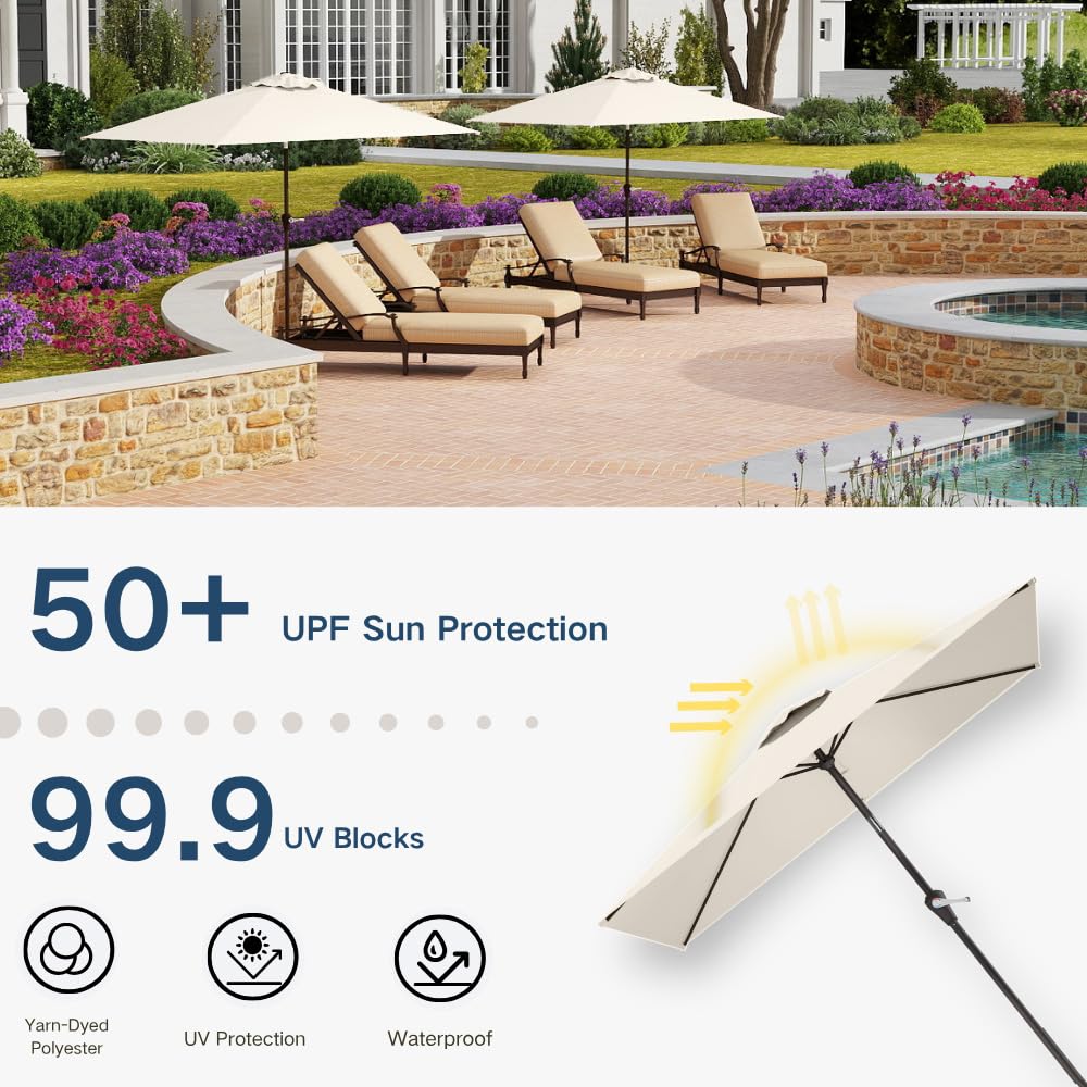 Patio Kingdom UV-resistant canopy protects against sun and fading