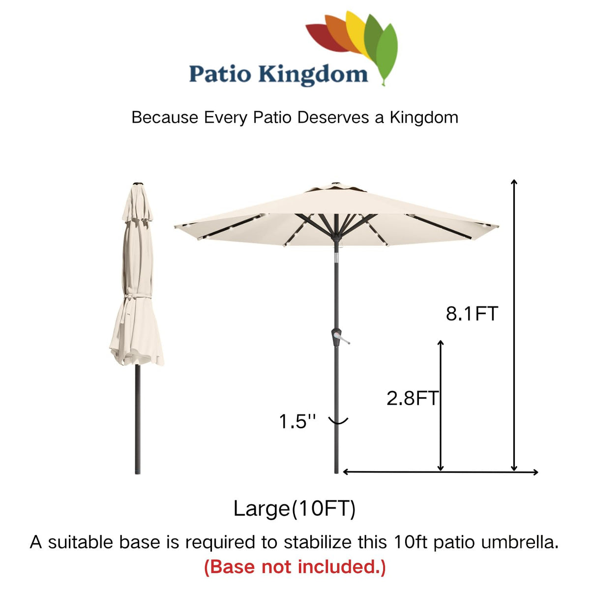Patio Kingdom UV-resistant fade-resistant canopy keeps color vivid over time