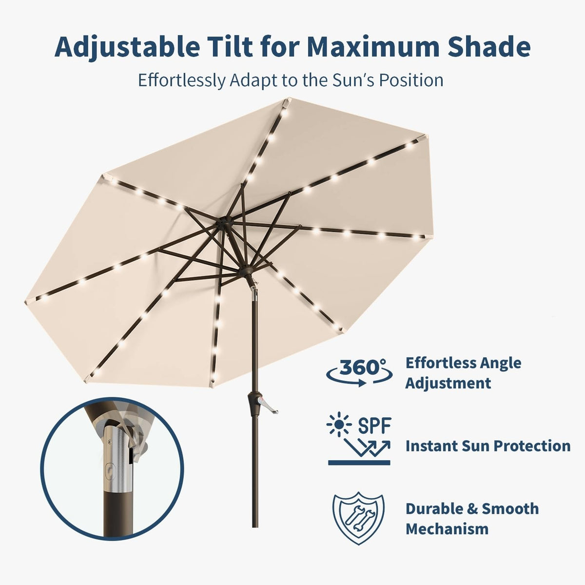 Patio Kingdom UV-resistant canopy protects color and shade quality.