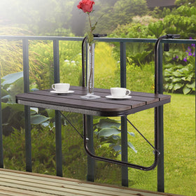 Patio Novagarden balcony railing table desktop height adjustment ensures level setup