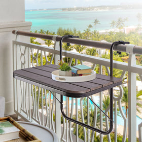 Patio Novagarden balcony railing table top for durable all-weather use