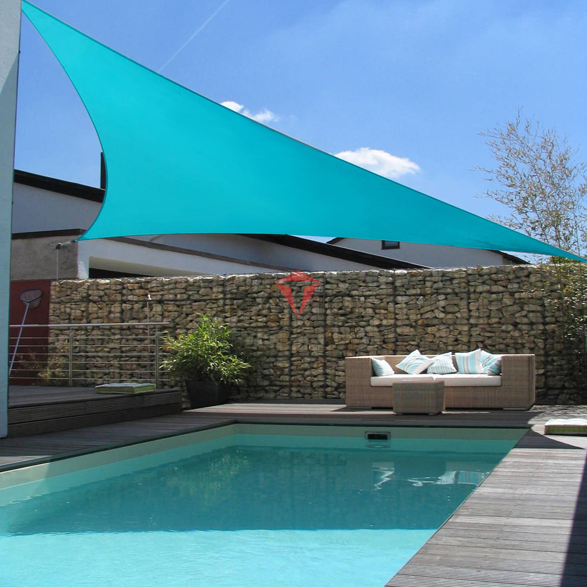 Patio Paradise breathable shade creates a cooler, ventilated outdoor area.