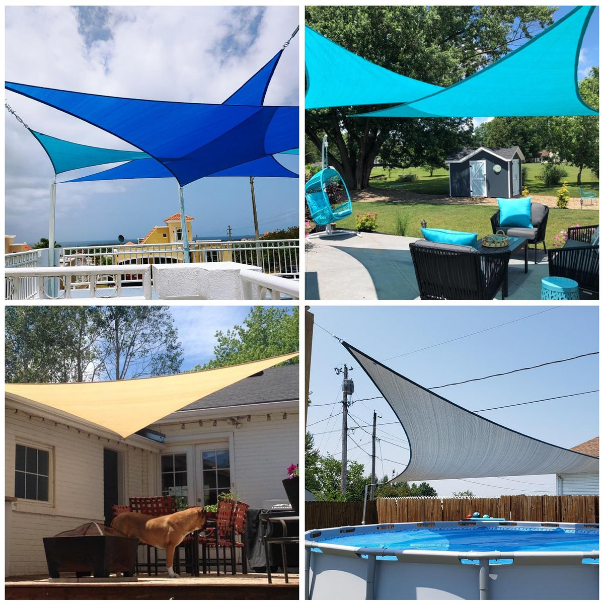 Patio Paradise HDPE fabric detail shows reinforced edges for outdoor durability.
