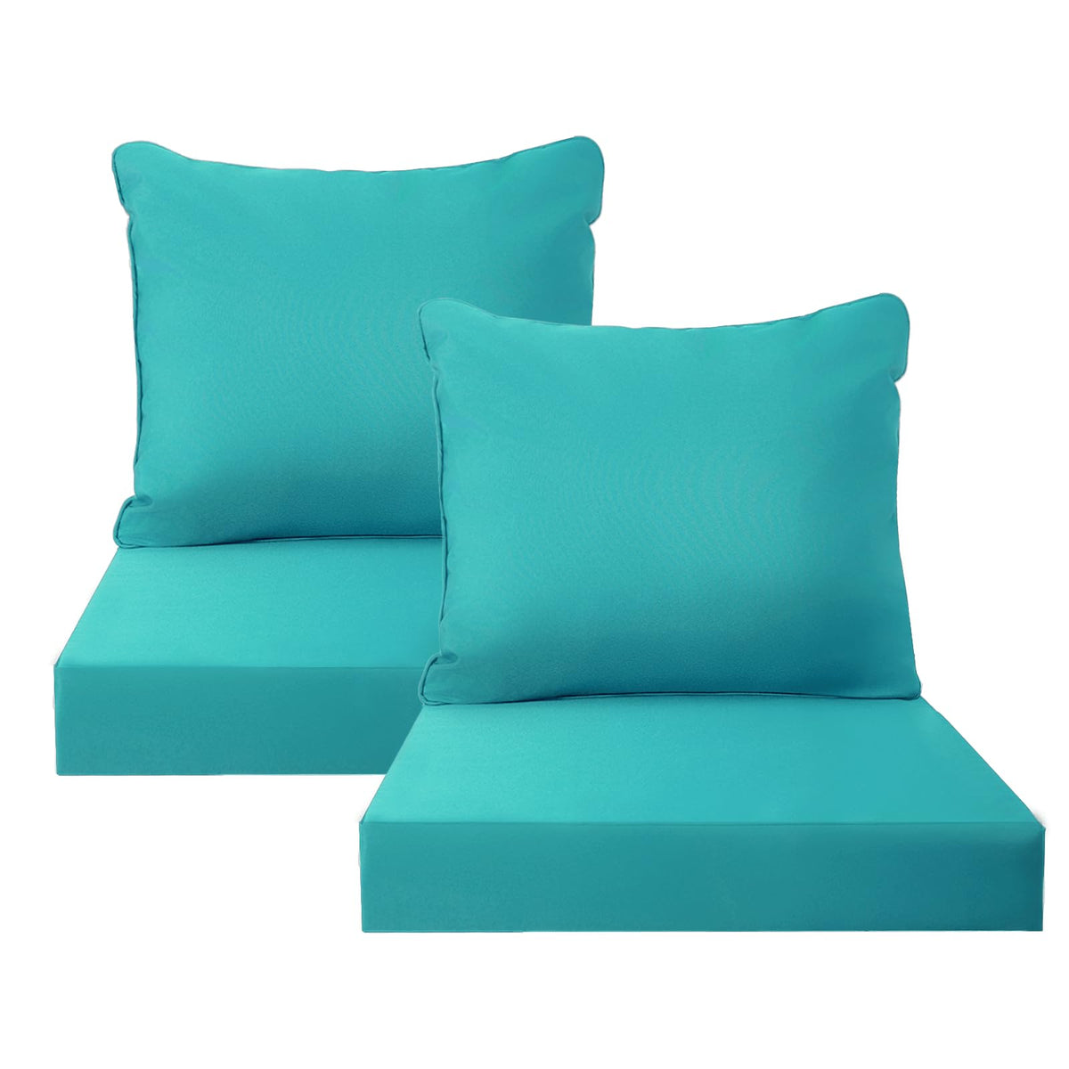 PatioGlow teal deep-seat cushion front view for outdoor comfort