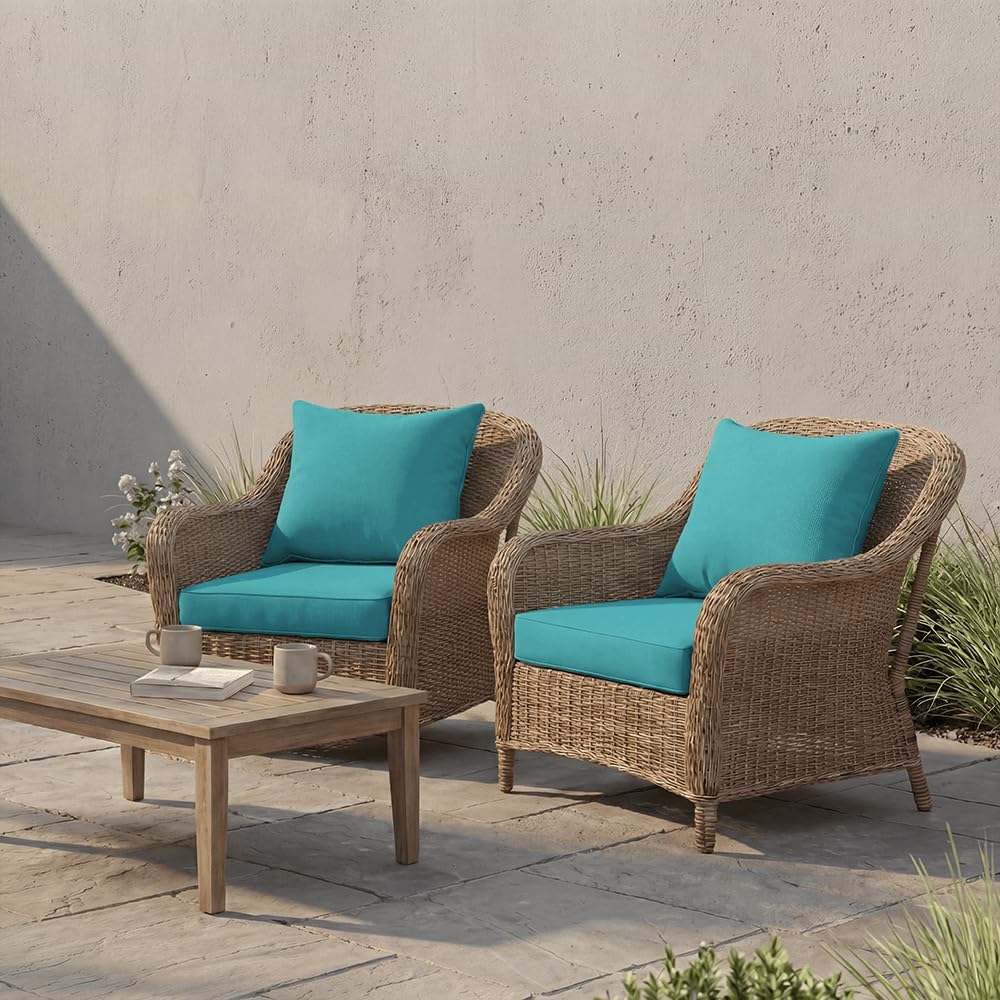 PatioGlow teal two-cushion set for a quick patio refresh