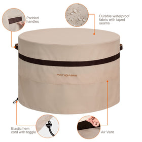 PATIOASIS UV-resistant cover protects your pit from sun fading.