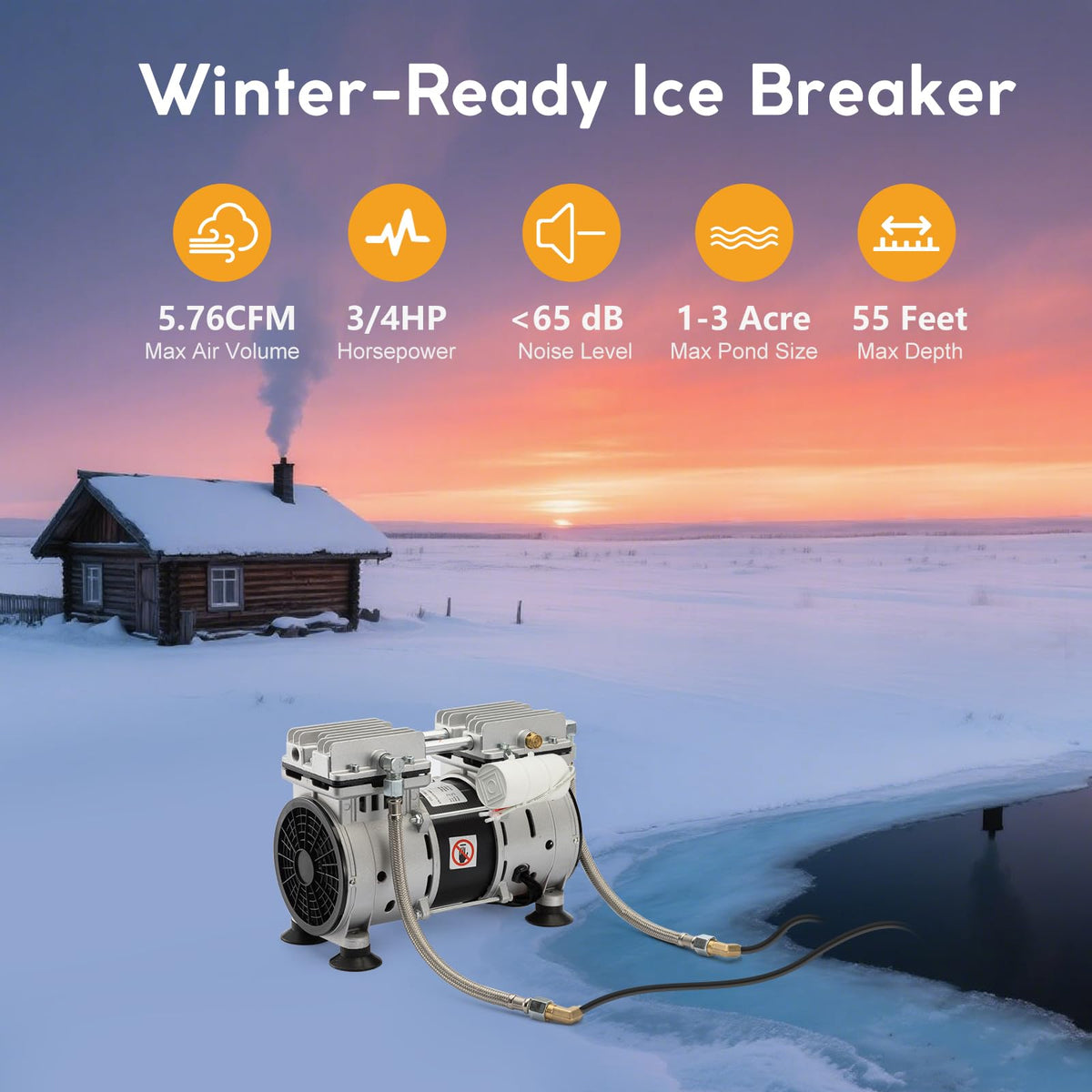 PATIOASIS open-water de-icing support aids winter pond vitality.