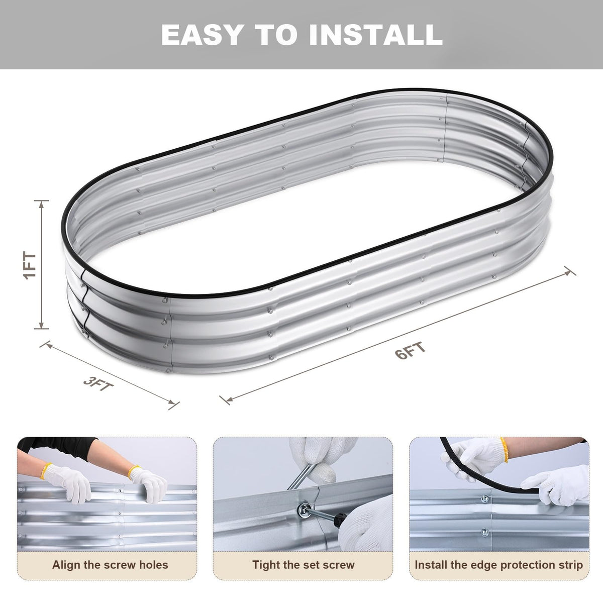 Patiobay included gloves and tools for safe assembly
