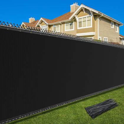 Patiobay privacy screen 5x50ft blocks sightlines while allowing airflow.