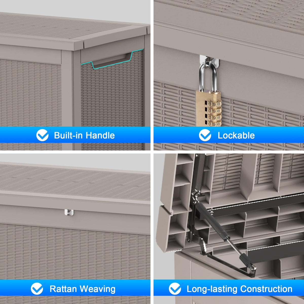 PATIOEASY garden tools storage helps tidy yard equipment after use.