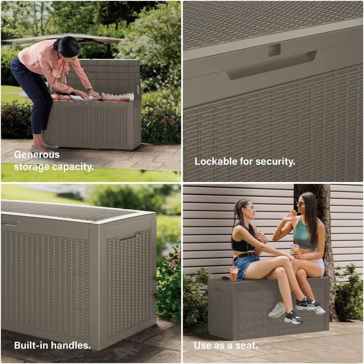 PATIOEASY weatherproof resin design resists rust and warping for long-term use.