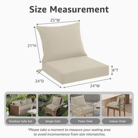 Patioglow double waterproof cushions keep foam dry during rain or spills