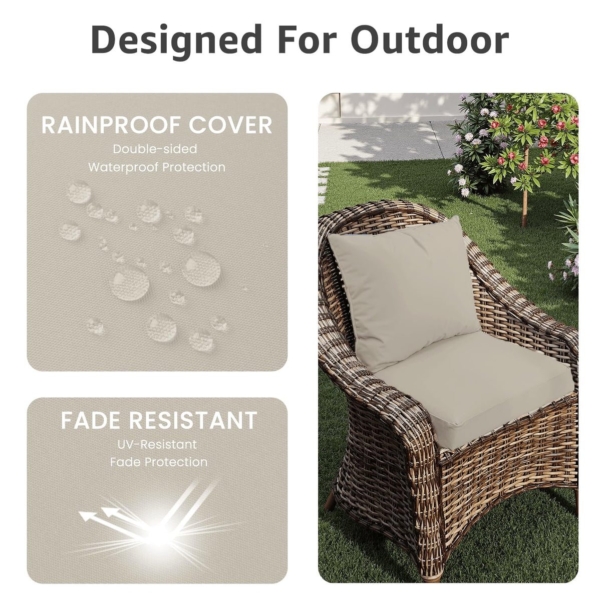 PatioGlow fade-resistant Oxford fabric close-up demonstrates long-lasting color outdoors.