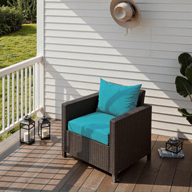 PatioGlow fade-resistant fabric keeps color vibrant outdoors.